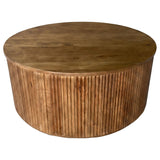 Coffey Light Brown 3-Piece Round Coffee and End Table Set