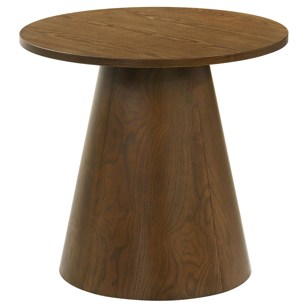 Franklin Dark Brown 2-piece Round Pedestal Coffee Table Set from Coaster - Luna Furniture