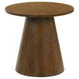 Franklin Dark Brown 2-piece Round Pedestal Coffee Table Set from Coaster - Luna Furniture