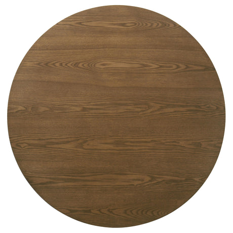 Franklin Dark Brown 2-piece Round Pedestal Coffee Table Set from Coaster - Luna Furniture