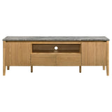 Bradley Gray and Natural 63-inch 2-Door Smart Top TV Stand from Coaster - Luna Furniture