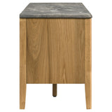 Bradley Gray and Natural 63-inch 2-Door Smart Top TV Stand from Coaster - Luna Furniture