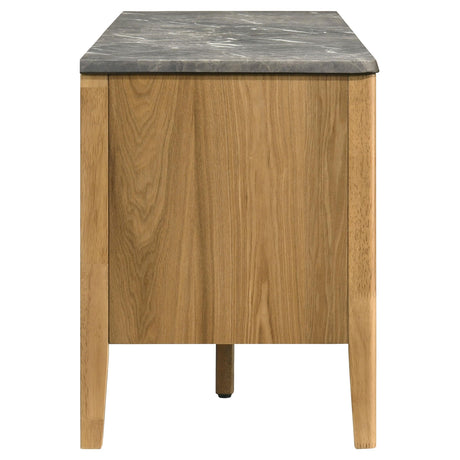 Bradley Gray and Natural 63-inch 2-Door Smart Top TV Stand from Coaster - Luna Furniture