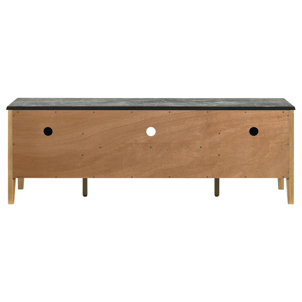Bradley Gray and Natural 63-inch 2-Door Smart Top TV Stand from Coaster - Luna Furniture