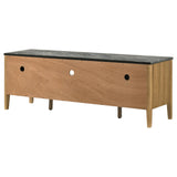 Bradley Gray and Natural 63-inch 2-Door Smart Top TV Stand from Coaster - Luna Furniture