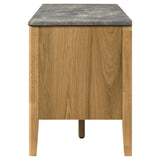 Bradley Gray and Natural 63-inch 2-Door Smart Top TV Stand from Coaster - Luna Furniture