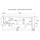 Bradley Gray and Natural 63-inch 2-Door Smart Top TV Stand from Coaster - Luna Furniture