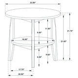 Bradley Gray and Natural Round Smart Top End Side Table from Coaster - Luna Furniture