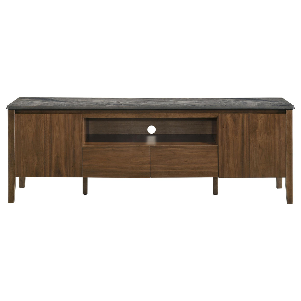 Bradley Smokey Gray and Brown 63-inch 2-Door Smart Top TV Stand from Coaster - Luna Furniture