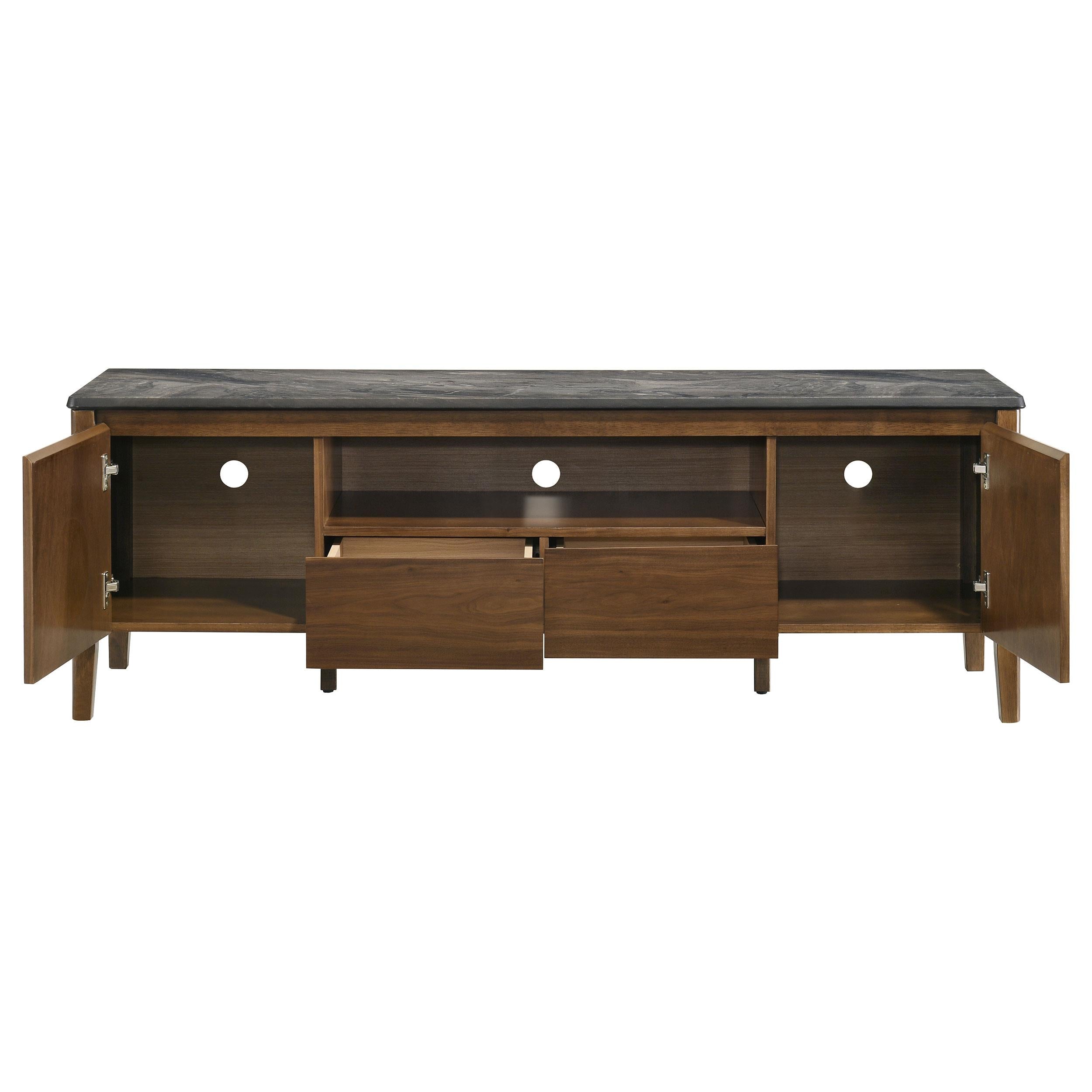Coaster Bradley Smokey Gray and Brown 63-inch 2-Door Smart Top TV