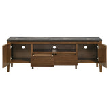 Bradley Smokey Gray and Brown 63-inch 2-Door Smart Top TV Stand from Coaster - Luna Furniture