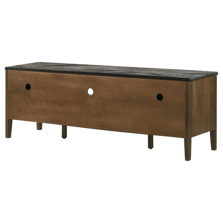 Bradley Smokey Gray and Brown 63-inch 2-Door Smart Top TV Stand from Coaster - Luna Furniture