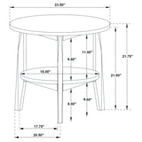 Bradley Smokey Gray and Brown Round Smart Top End Side Table from Coaster - Luna Furniture