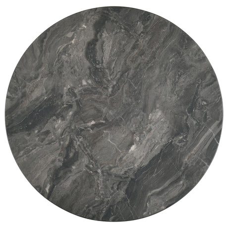 Bradley Smokey Gray and Brown Round Smart Top Cocktail Coffee Table from Coaster - Luna Furniture
