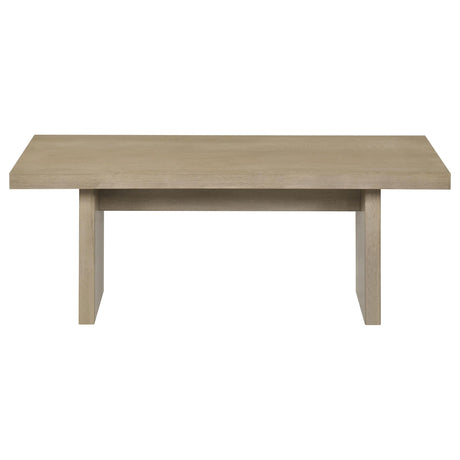 Decker Natural Oak 47-Inch Rectangular Cocktail Coffee Table from Coaster - Luna Furniture