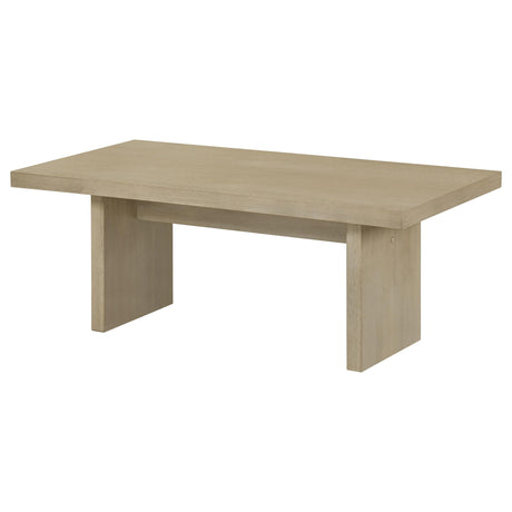 Decker Natural Oak 47-Inch Rectangular Cocktail Coffee Table from Coaster - Luna Furniture