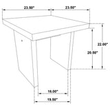Decker Black Square Occasional Side End Table from Coaster - Luna Furniture