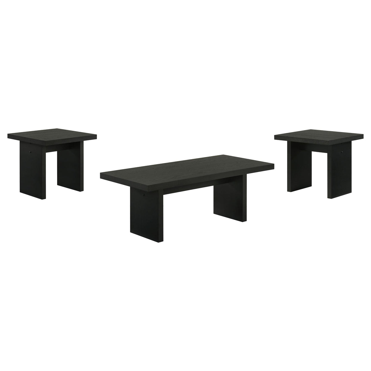 Decker Black 3-piece Coffee and End Table Set from Coaster - Luna Furniture