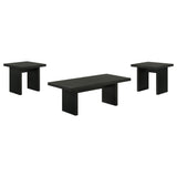 Decker Black 3-piece Coffee and End Table Set from Coaster - Luna Furniture