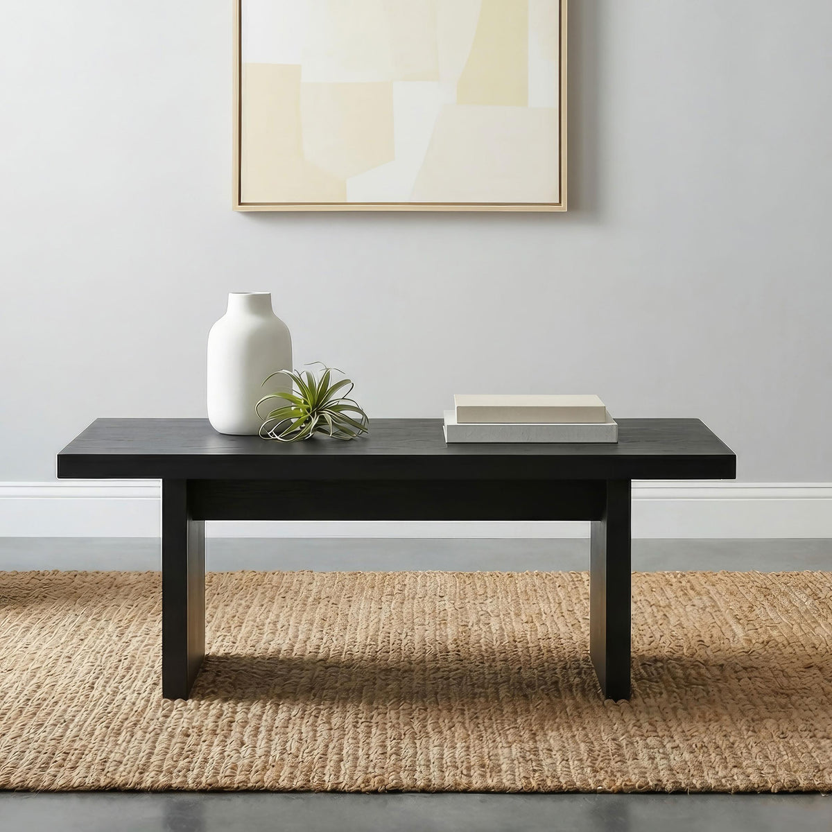 Decker Black 47-Inch Rectangular Cocktail Coffee Table from Coaster - Luna Furniture