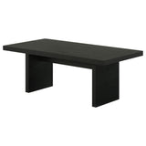 Decker Black 47-Inch Rectangular Cocktail Coffee Table from Coaster - Luna Furniture