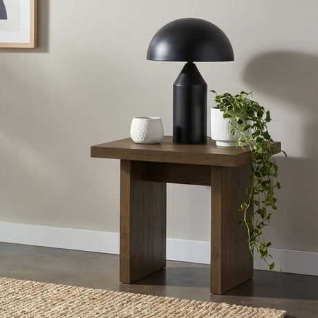 Decker Walnut Square Occasional Side End Table from Coaster - Luna Furniture