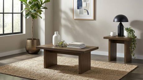 Decker Walnut 2-Piece Coffee and End Table Set from Coaster - Luna Furniture
