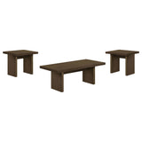 Decker Walnut 3-piece Coffee and End Table Set from Coaster - Luna Furniture