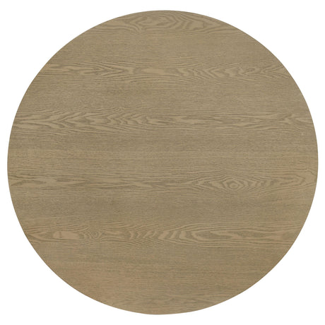 Hamlyn Natural Oak 3-Piece Round Fluted Coffee and End Table Set from Coaster - Luna Furniture