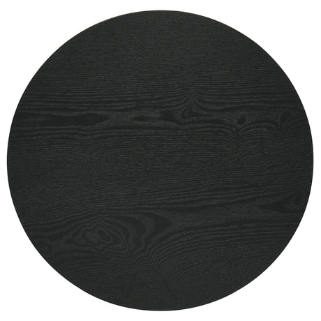 Hamlyn Black 2-Piece Round Fluted Coffee and End Table Set from Coaster - Luna Furniture