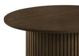 Hamlyn Walnut 2-Piece Round Fluted Coffee and End Table Set from Coaster - Luna Furniture
