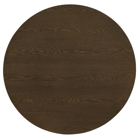 Hamlyn Walnut Round Fluted Occasional Cocktail Coffee Table from Coaster - Luna Furniture