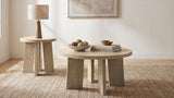 Strouse Natural Oak Round End Table