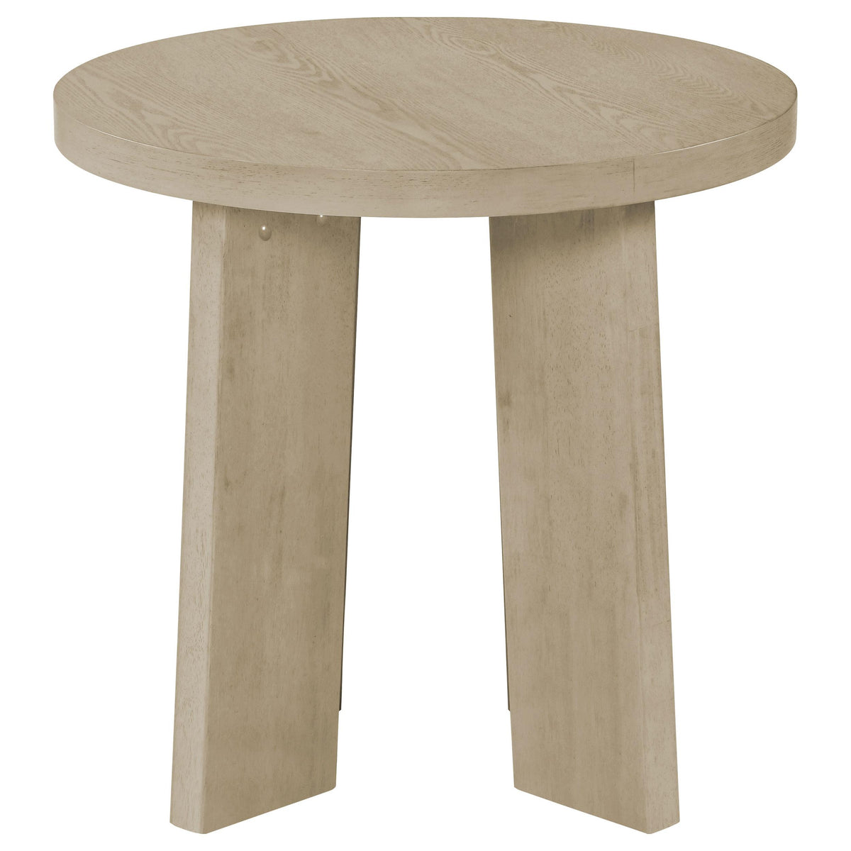 Strouse Natural Oak 2-Piece Round Coffee and End Table Set from Coaster - Luna Furniture