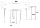 Strouse Natural Oak 2-Piece Round Coffee and End Table Set from Coaster - Luna Furniture
