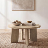 Strouse Natural Oak Round Coffee Table