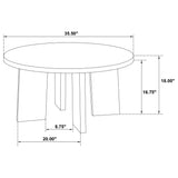 Strouse Natural Oak Round Coffee Table