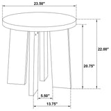 Strouse Black Round End Table
