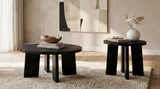 Strouse Black Round End Table