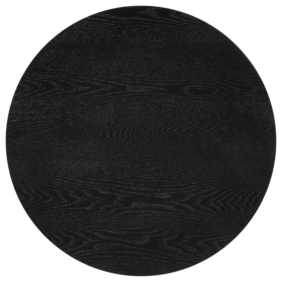 Strouse Black 2-Piece Round Coffee and End Table Set
