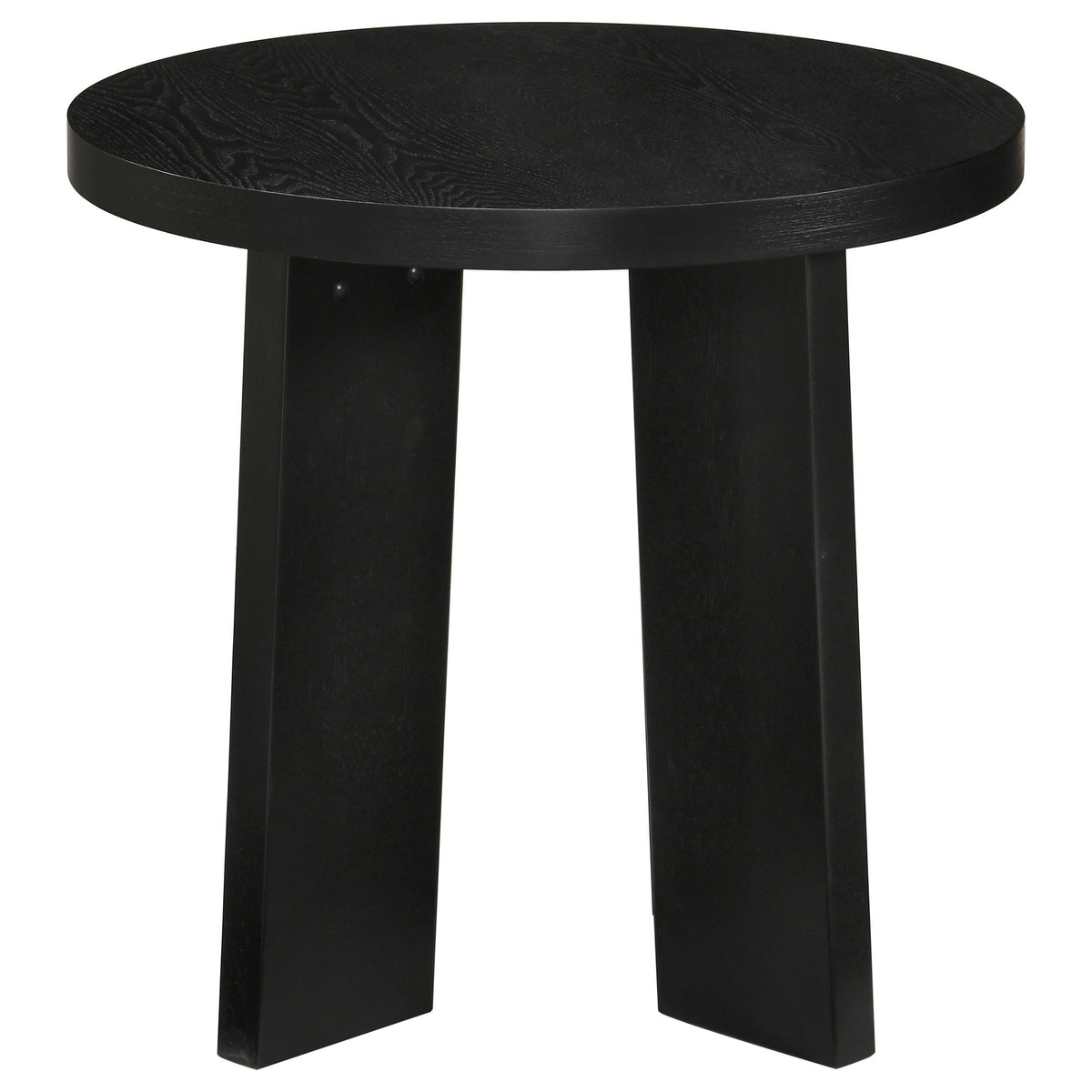 Strouse Black 3-Piece Round Coffee and End Table Set
