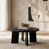 Strouse Black Round Coffee Table