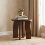 Strouse Dark Walnut Round End Table