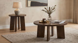 Strouse Dark Walnut 2-Piece Round Coffee and End Table Set
