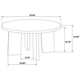 Strouse Dark Walnut Round Coffee Table