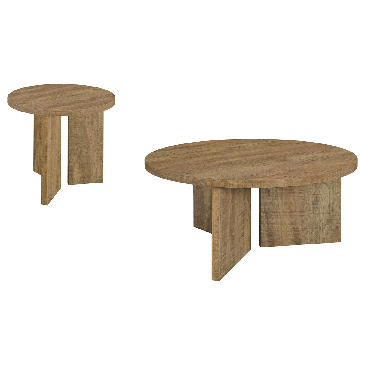 Aragon Mango 2-Piece Round Coffee and End Table Set