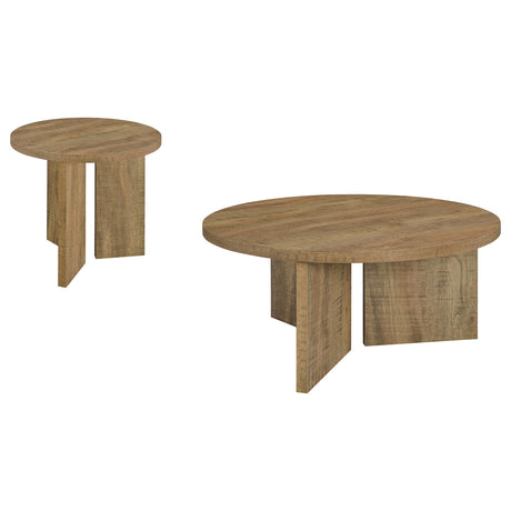 Aragon Mango 2-Piece Round Coffee and End Table Set from Coaster - Luna Furniture