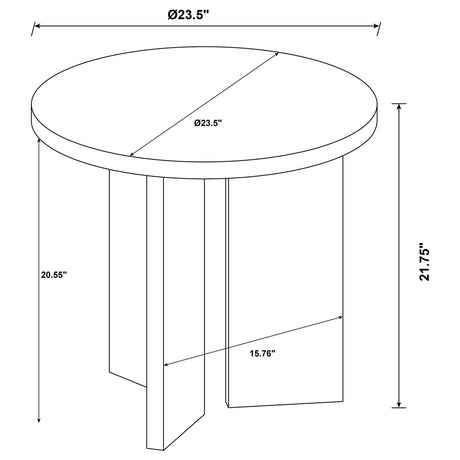 Aragon Mango 2-Piece Round Coffee and End Table Set from Coaster - Luna Furniture