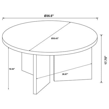 Aragon Mango 2-Piece Round Coffee and End Table Set from Coaster - Luna Furniture