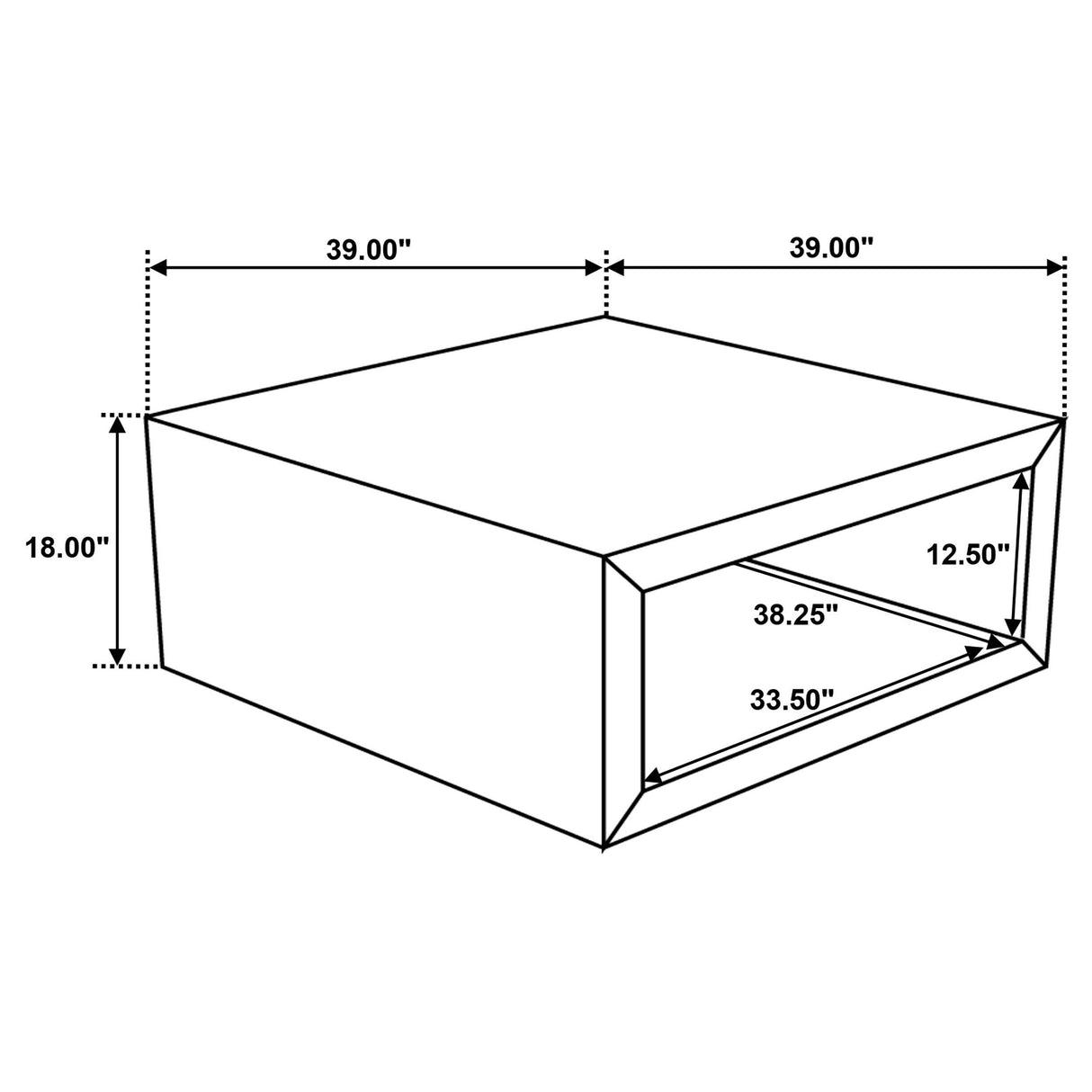 Benton Natural Square Solid Mango Wood Coffee Table from Coaster - Luna Furniture